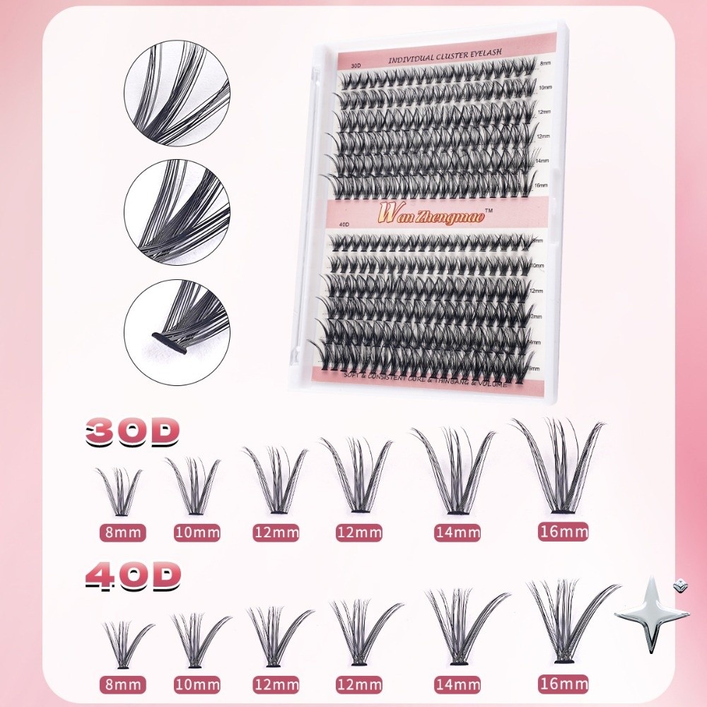 Eyelash Extension Look - Kit d'extension de cils DIY 8-16mm,